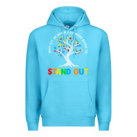 Ocean Blue Why Fit In Autism Awareness Premium Hoodie - CowhideDigitalArt