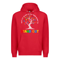 Red Why Fit In Autism Awareness Premium Hoodie - CowhideDigitalArt