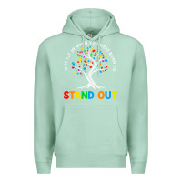 Seafoam Why Fit In Autism Awareness Premium Hoodie - CowhideDigitalArt