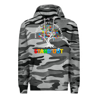 Slate Camo Why Fit In Autism Awareness Premium Hoodie - CowhideDigitalArt