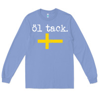 Colony Blue Swedish Beer Please Ol Tack Long Sleeve Tee - Craftify