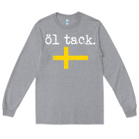 Heather Grey Swedish Beer Please Ol Tack Long Sleeve Tee - Craftify
