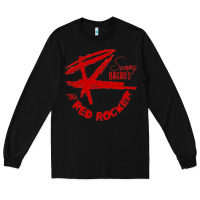 Black red rocker music Long Sleeve Tee - Craftify