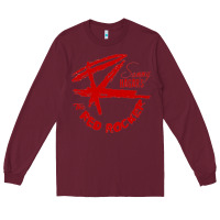 Burgundy red rocker music Long Sleeve Tee - Craftify