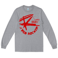Heather Grey red rocker music Long Sleeve Tee - Craftify