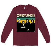 Burgundy Cowboy Junkies, Cowboy, Junkies, Cowboy Junkie, Cowboy Junkies vintage Long Sleeve Tee - Craftify