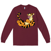 Burgundy tigger Long Sleeve Tee - Craftify