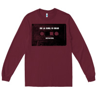 Burgundy De La Soul Cassette Tape Long Sleeve Tee - Craftify