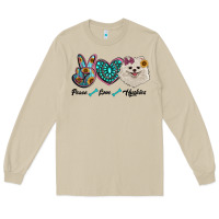 Mushroom peace love pomeranian Long Sleeve Tee - RanaPortraitStore