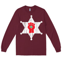Burgundy GONZOS SHERIFF HUNTERS S THOMPSON Long Sleeve Tee - Craftify