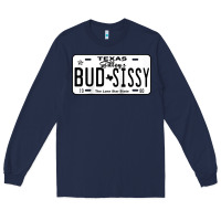 Navy country love gilley's bud n sissy texas cowboy license gift raglan bas Long Sleeve Tee - Craftify