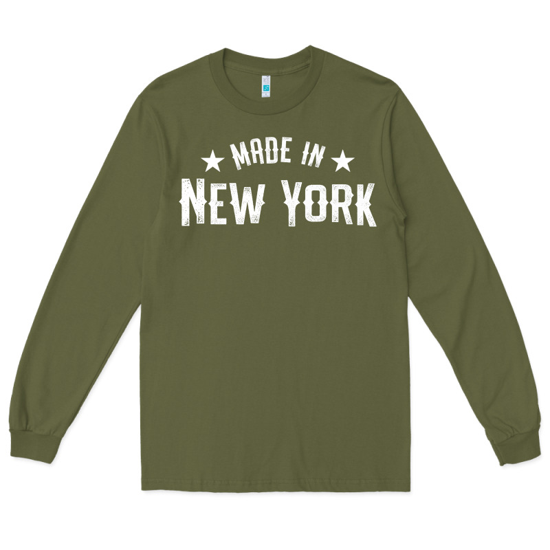 Made In New York Ny City Nyc New Yorker My Home State Pride Premium T- Long Sleeve Tee by Craftify | Teevron