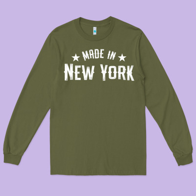 Made In New York Ny City Nyc New Yorker My Home State Pride Premium T- Long Sleeve Tee Designed By Craftify