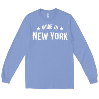 Colony Blue Made In New York NY City NYC New Yorker My Home State Pride Premium T- Long Sleeve Tee - Craftify