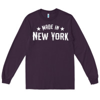 Plum Made In New York NY City NYC New Yorker My Home State Pride Premium T- Long Sleeve Tee - Craftify