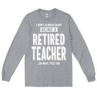 Heather Grey Retired Teacher Long Sleeve Tee - Craftify