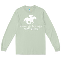 Matcha Saratoga Springs New York Horse Racing Jockey Long Sleeve Tee - Craftify