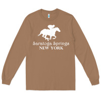Toasted Coconut Saratoga Springs New York Horse Racing Jockey Long Sleeve Tee - Craftify