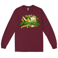 Burgundy St. Patrick's Day cat Long Sleeve Tee - HowdyJamesFarm