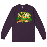 Plum St. Patrick's Day cat Long Sleeve Tee - HowdyJamesFarm
