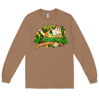 Toasted Coconut St. Patrick's Day cat Long Sleeve Tee - HowdyJamesFarm