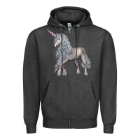 Charcoal Heather Unicorn Zipper Hoodie - LillyAllenDesigns