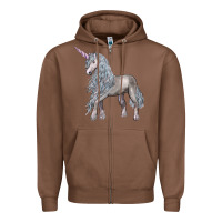 Chestnut Unicorn Zipper Hoodie - LillyAllenDesigns