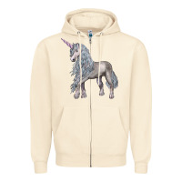 Sandshell Unicorn Zipper Hoodie - LillyAllenDesigns