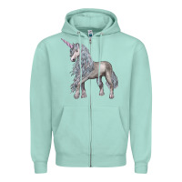 Seafoam Unicorn Zipper Hoodie - LillyAllenDesigns