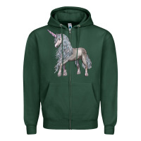 Sports Green Unicorn Zipper Hoodie - LillyAllenDesigns