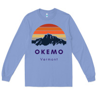 Colony Blue Okemo Vermont Skiing Snowboarding Hikers Gifts for VT Travel Long Sleeve Tee - InspiraDesign