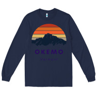 Navy Okemo Vermont Skiing Snowboarding Hikers Gifts for VT Travel Long Sleeve Tee - InspiraDesign