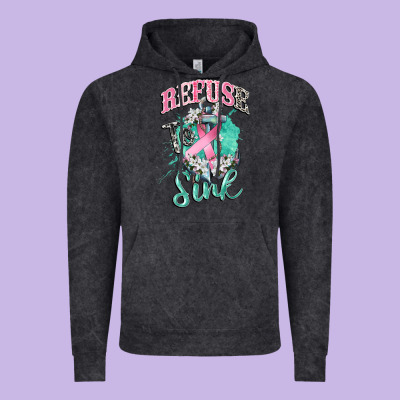 Refuse To Sink Cancer Vintage Hoodie Designed By Cowgirlartshop