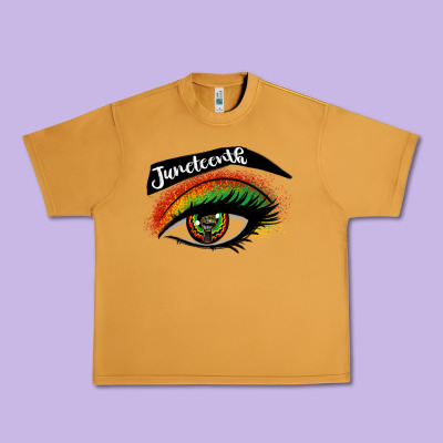 Juneteenth Eyelash Cowgirl Urban Heavy Tee Designed By Cowgirlartshop