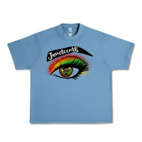 Pebble Blue juneteenth eyelash cowgirl Urban Heavy Tee - CowGirlArtShop