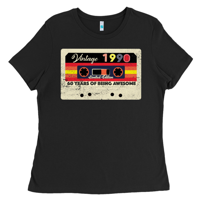 Vintage 1990 60th Birthday Cassette 30 Years Old 60 Years Ladies Tee by Bettercallsaul | Teevron