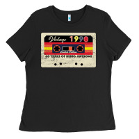 Black vintage 1990 60th birthday cassette 30 years old 60 years Ladies Tee - Bettercallsaul