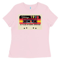 Bubblegum Pink vintage 1990 60th birthday cassette 30 years old 60 years Ladies Tee - Bettercallsaul