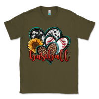 Army Green baseball hearts Classic Tee - Jasminsmagicworld