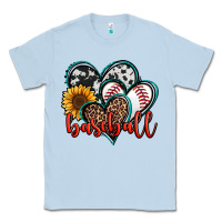 Dusty Blue baseball hearts Classic Tee - Jasminsmagicworld
