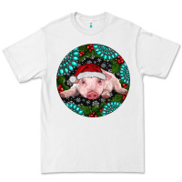 White Baby Pig Christmas Premium Tee - RanaPortraitStore