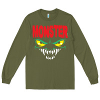 Army Green monster Long Sleeve Tee - InspiraDesign