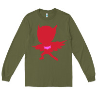 Army Green owlette illustration Long Sleeve Tee - InspiraDesign