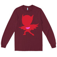 Burgundy owlette illustration Long Sleeve Tee - InspiraDesign