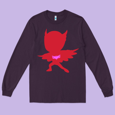 Owlette Illustration Long Sleeve Tee Designed By Inspiradesign