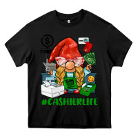 Black cashier  life gnome Heavy Core Tee - BarkalooDesign