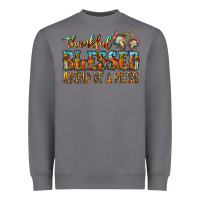 Storm Thankful Blessed And Kind Of A Mess Heavyweight Sweatshirt - CowhideDigitalArt