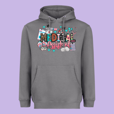 Medical Assistant Heavyweight Hoodie Designed By Barkaloodesign