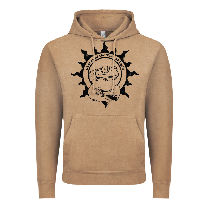 Authentic Church Of The Toad Of Light Psychedlic Frog Licking (distres Vintage Hoodie by DesignPulse | Teevron