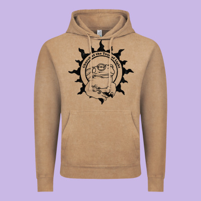 Authentic Church Of The Toad Of Light Psychedlic Frog Licking (distres Vintage Hoodie Designed By Designpulse